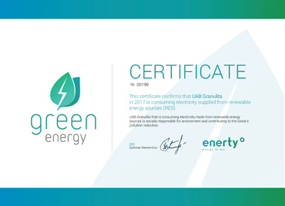 Certificate Green Energy